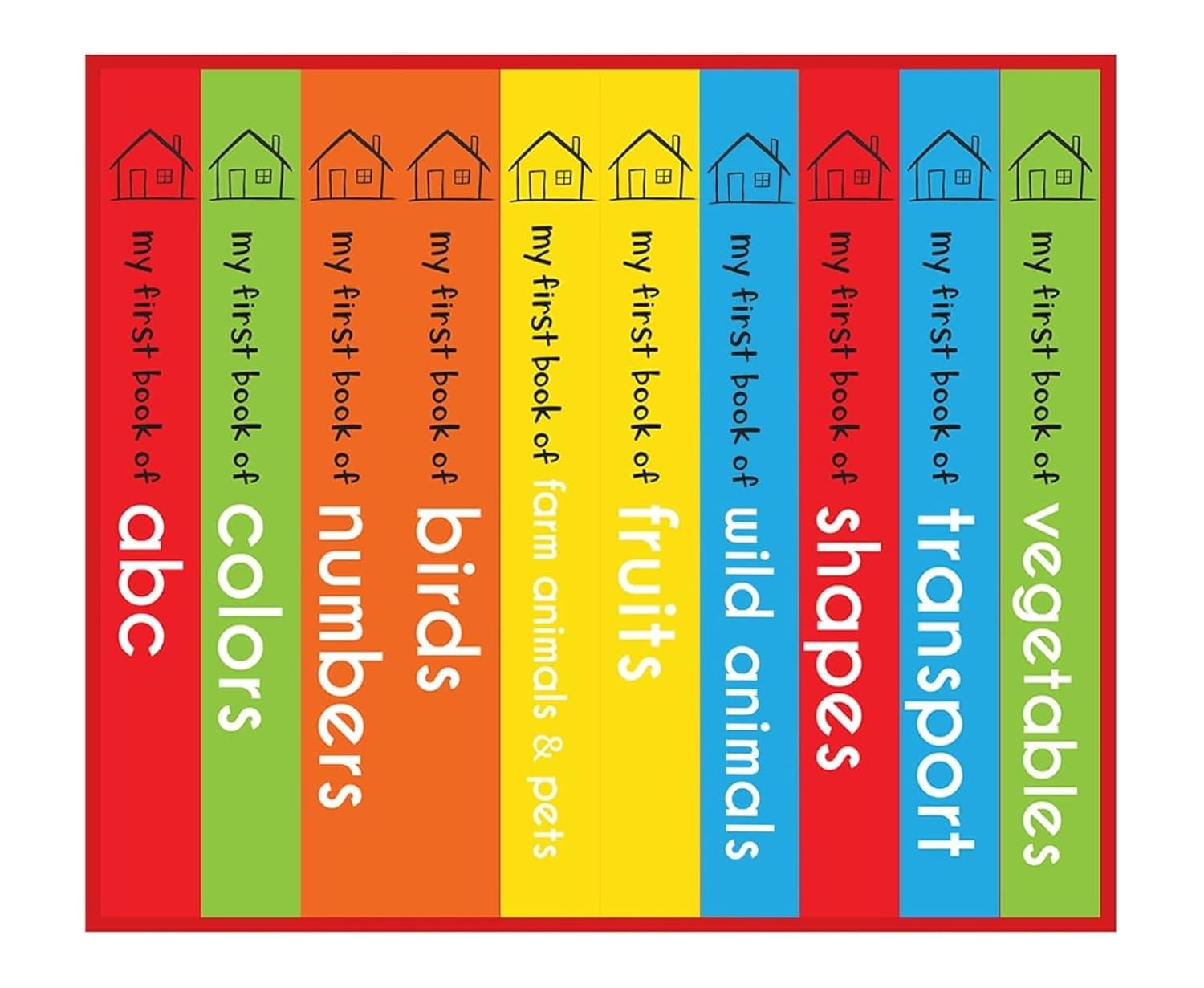My First Library: Boxset of 10 Board Books for Kids (Pack 1)