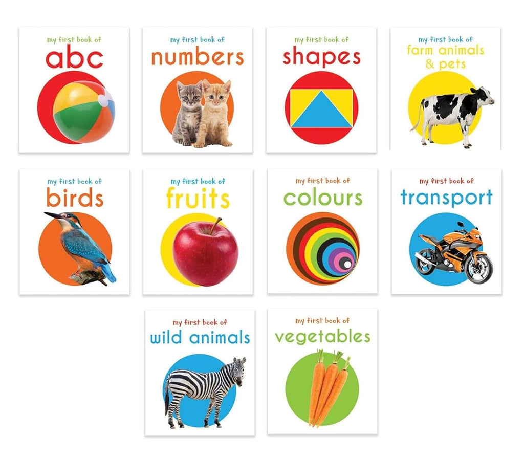 My First Library: Boxset of 10 Board Books for Kids (Pack 1)
